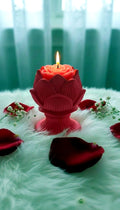Flower candle with a stand